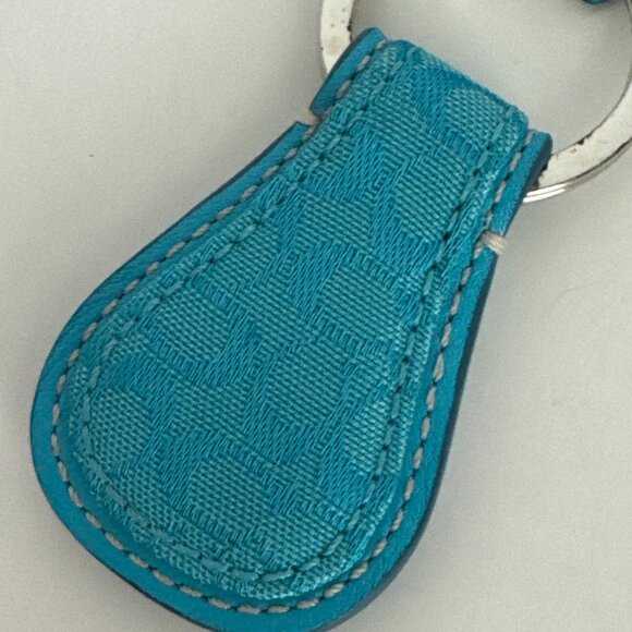 Coach Vintage Jacquard Mini Signature C Tear Drop FOB Key Chain Bag Charm FS7350 - Picture 9 of 15